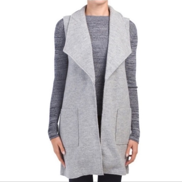 Tahari Gray Wool Cardigan 07 - Picture 2 of 16